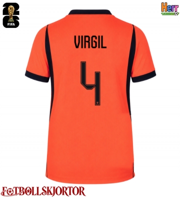 Nederländerna Virgil van Dijk #4 Hemmatröja VM 2026 Kortärmad
